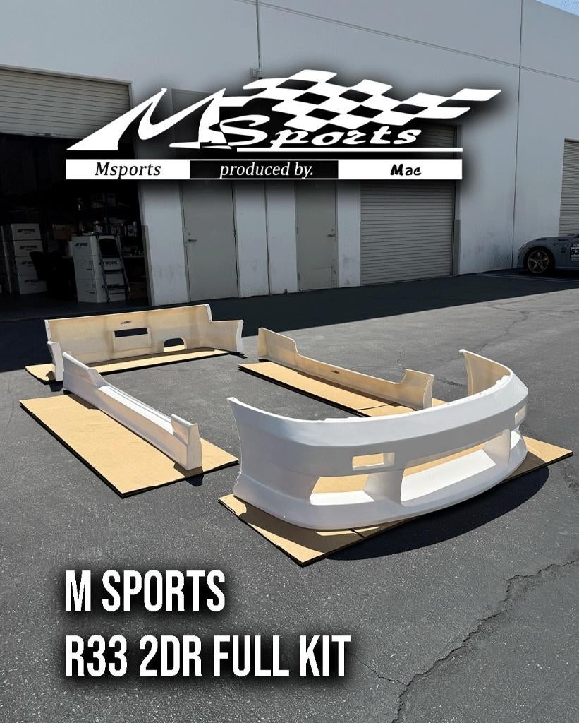 M-Sports bodykit bumper skirts - Nissan Skyline R33 2dr, Ophalen of Verzenden