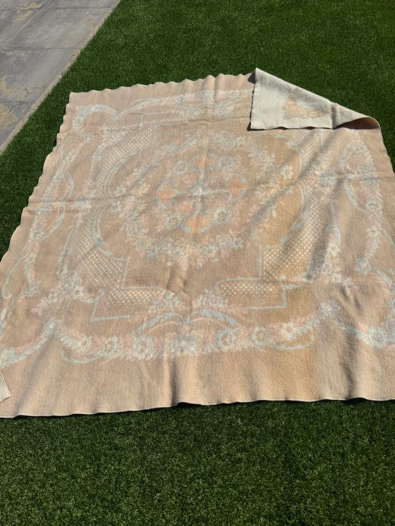 Vintage wollen plaid deken 160x180 100%wol, Huis en Inrichting, Woonaccessoires | Plaids en Woondekens, Ophalen of Verzenden, Zo goed als nieuw
