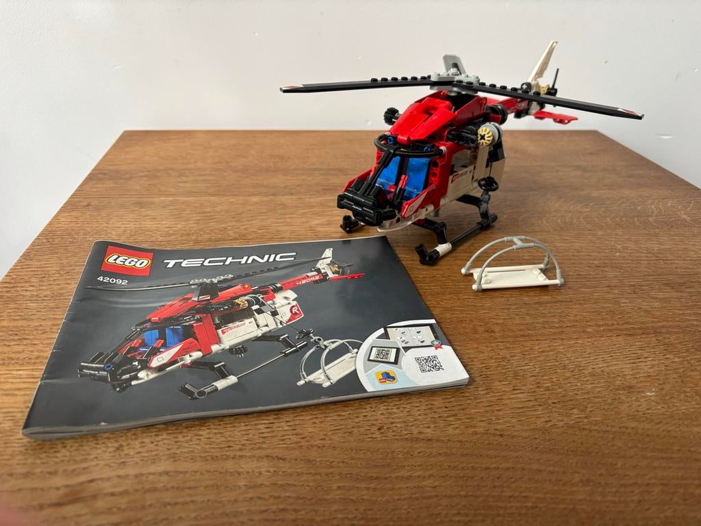 LEGO Technic Brandweerhelikopter 42092, Ophalen of Verzenden, Zo goed als nieuw, Complete set, Lego
