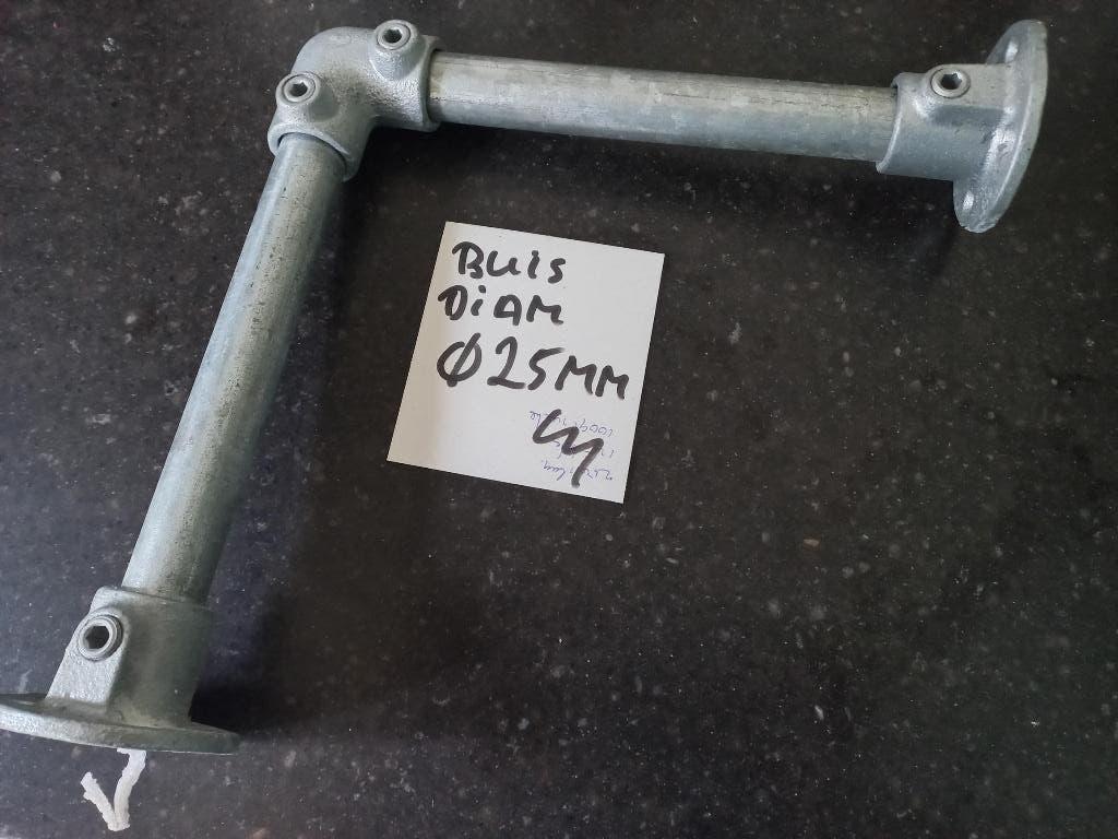 steiger 2x muurplaat 26,9 mm en 1x haaks 26,9mm, koppeling, Ophalen of Verzenden, Zo goed als nieuw, Rolsteiger of Kamersteiger