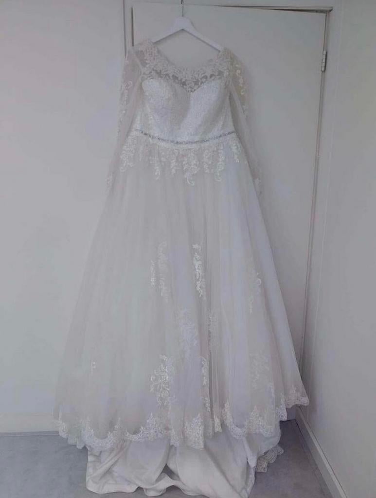 Prachtige ballroom bruidsjurk trouwjurk te koop grote maat, Ophalen of Verzenden, Zo goed als nieuw, Wit, Trouwjurk