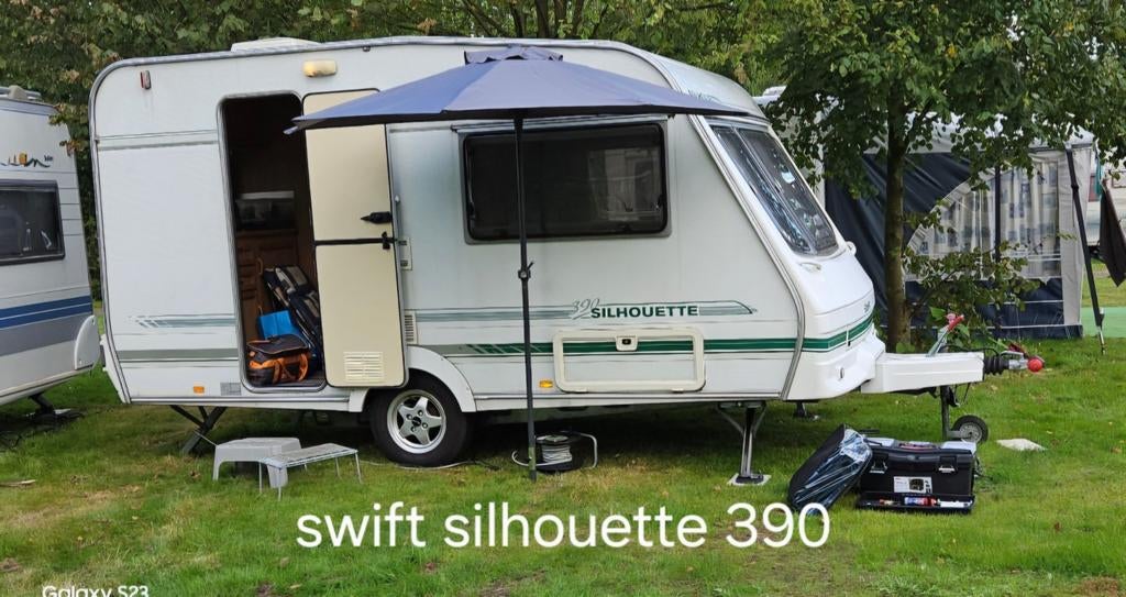 Swift Silhouette 390/1, Caravans en Kamperen, Tot en met 2, Treinzit, 750 - 1000 kg, Particulier
