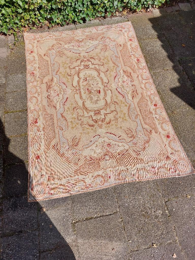 prachtig authentiek antiek aubusson vloerkleed 19e eeuws, Ophalen