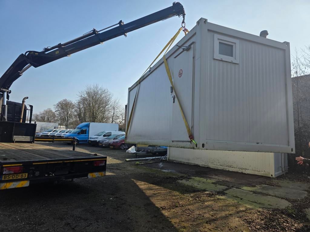 Sanitair douche unit container met douches, toiletwagen, Ophalen of Verzenden, Zo goed als nieuw, Douche