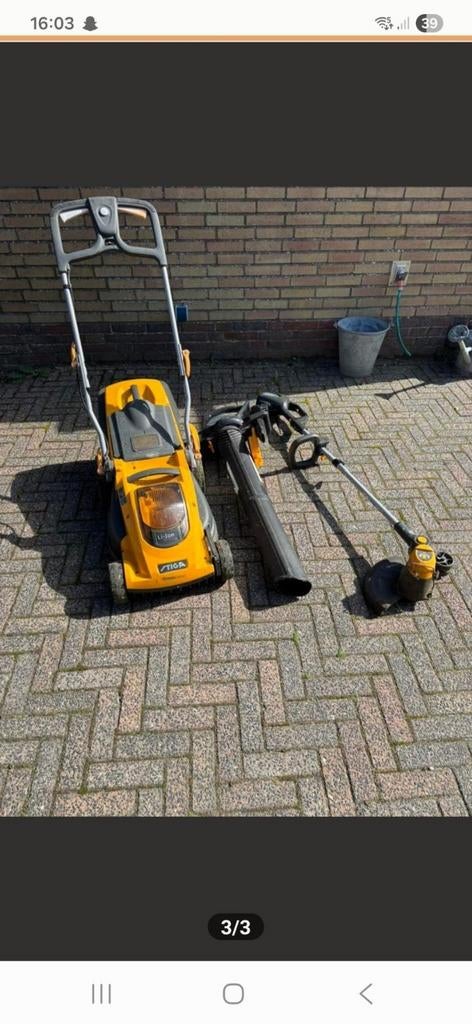 Stiga grasmaaier kantenmaaier en bladblazer, Ophalen