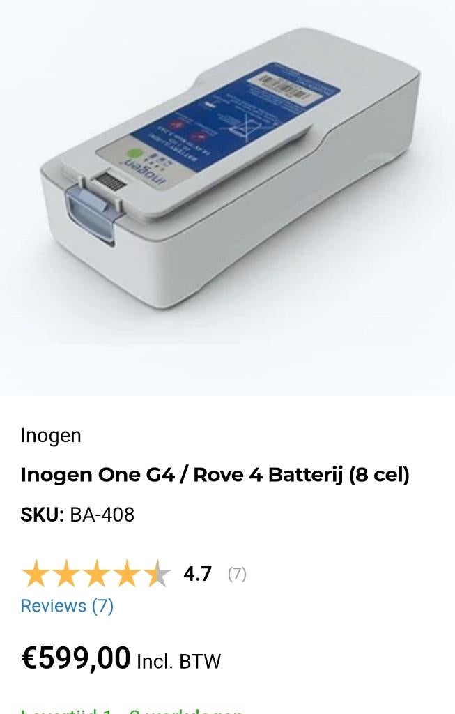 INOGEN ONE BA-408 NIEUW, Ophalen of Verzenden, Nieuw