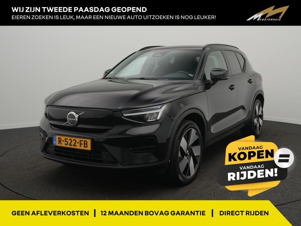 Volvo XC40 Recharge Plus 70 kWh - SOH 95% - Occasion Lease v, Stof, Gebruikt, Zwart, Zwart