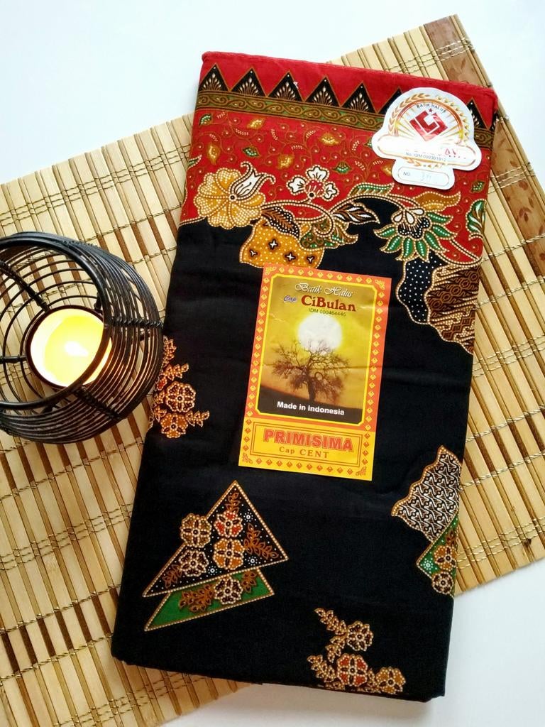 Batik Sarong Indonesië #1823, Verzenden, Zwart, Nieuw, 30 tot 120 cm