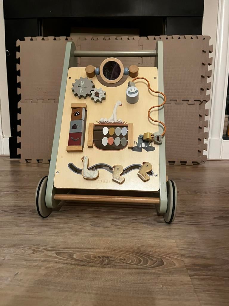 Loopwagen Littel Dutch, Kinderen en Baby's, Speelgoed | Houten speelgoed, Ophalen, Zo goed als nieuw, Duw- of Trekspeelgoed