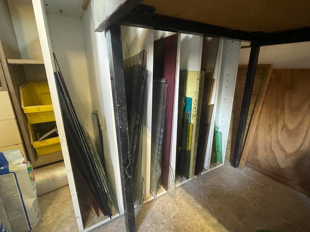 Glas in lood set met gereedschap en glas, Ophalen, Gebruikt, Materiaal