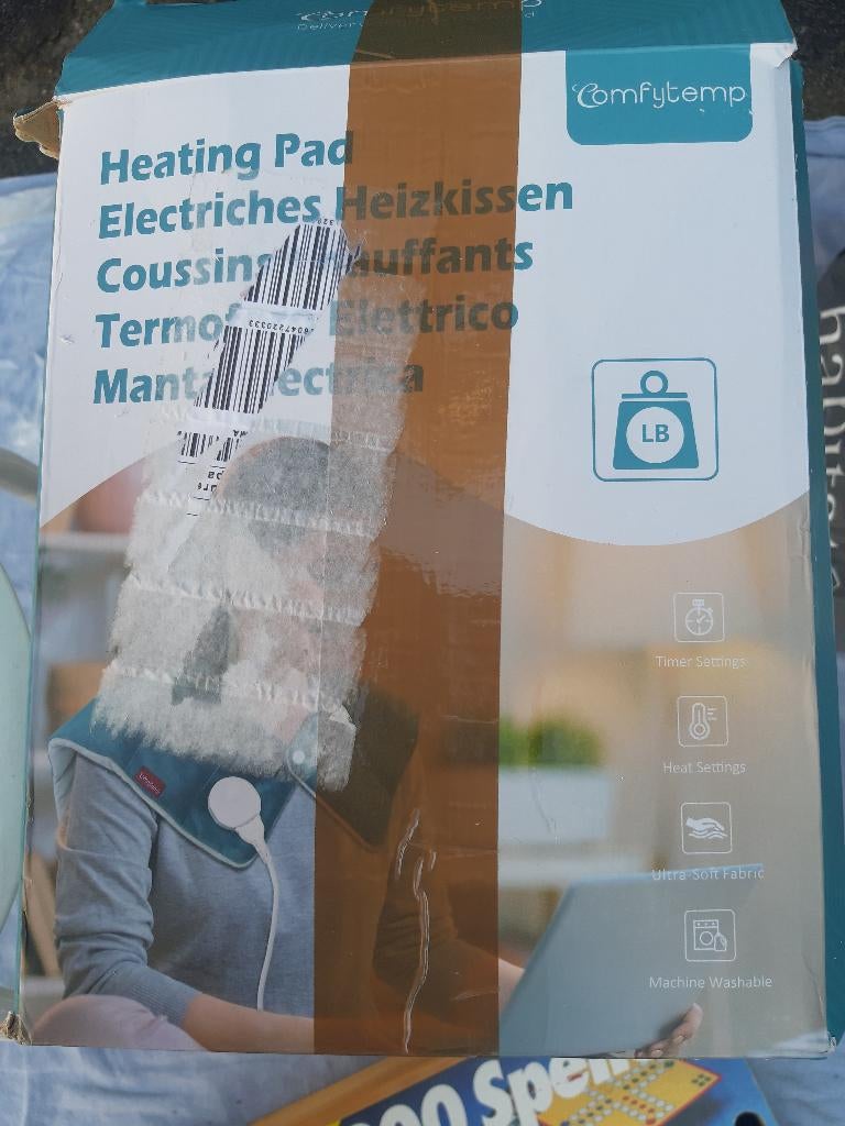 Heating Pad, elektrische kussen, Comfytemp, Ophalen, Zo goed als nieuw, Wit, Rechthoekig