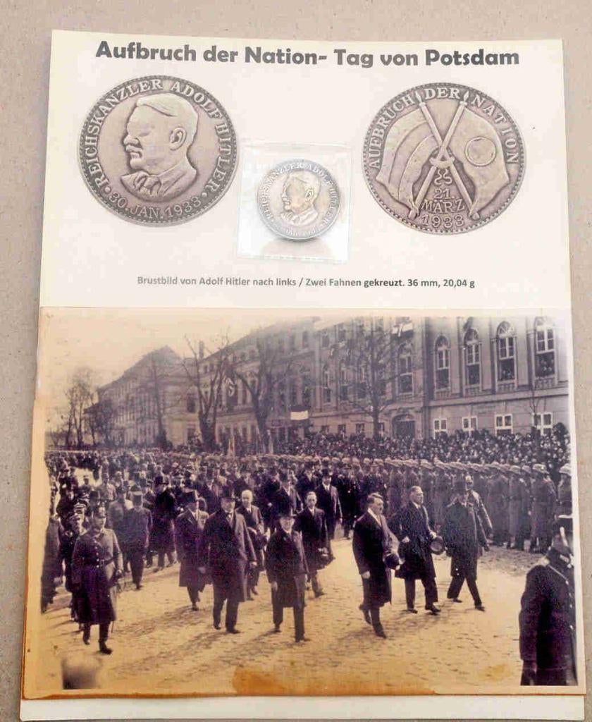 AUFBRUCH DER NATION 1938 medaille + foto's, Verzenden, Overige soorten, Duitsland, Embleem of Badge