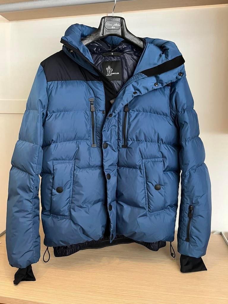 Moncler winterjas, Ophalen of Verzenden, Zo goed als nieuw, Maat 56/58 (XL), Blauw