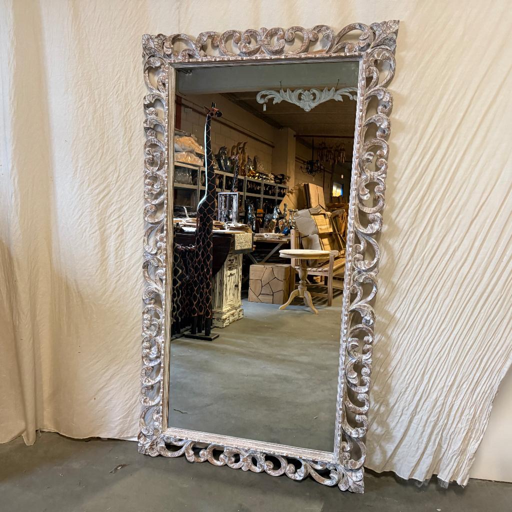 Barok Spiegel - houten lijst -180 x 100 cm - TTM Wonen, Huis en Inrichting, Woonaccessoires | Spiegels, Nieuw, 100 tot 125 cm