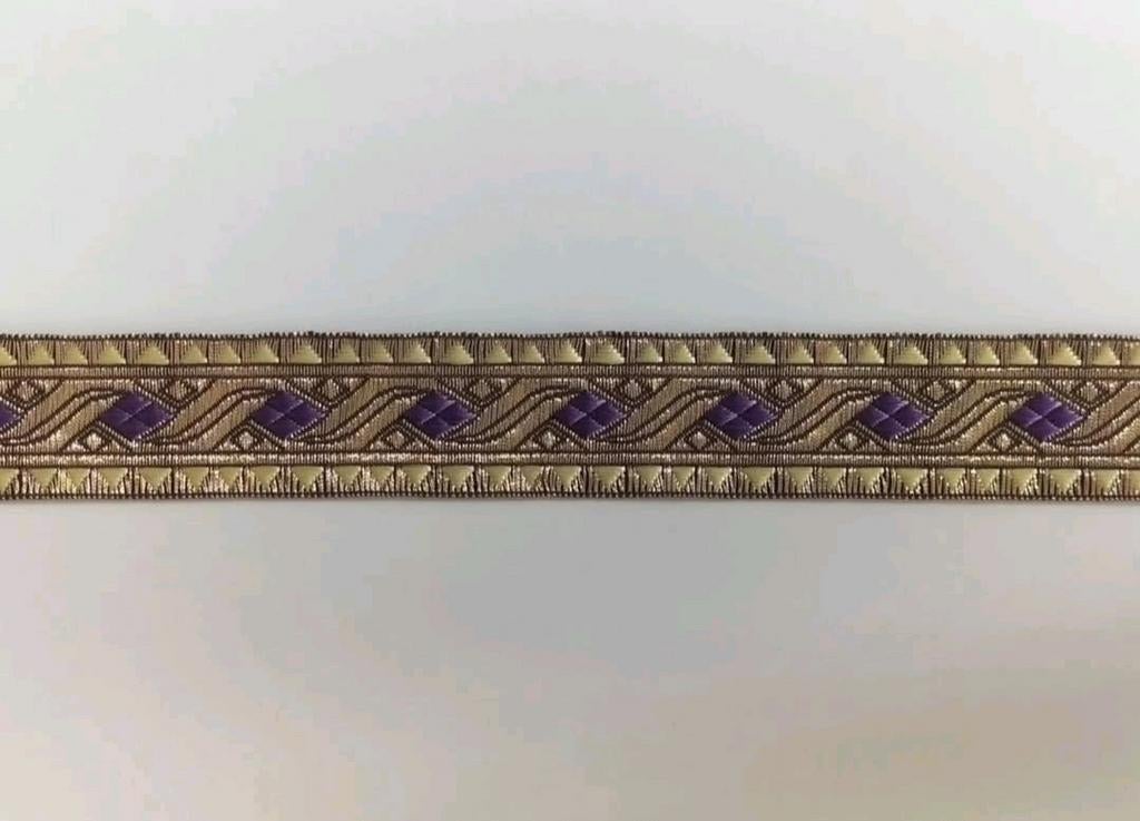 Goud paars sierband, Hobby en Vrije tijd, Naaien en Fournituren, Ophalen of Verzenden