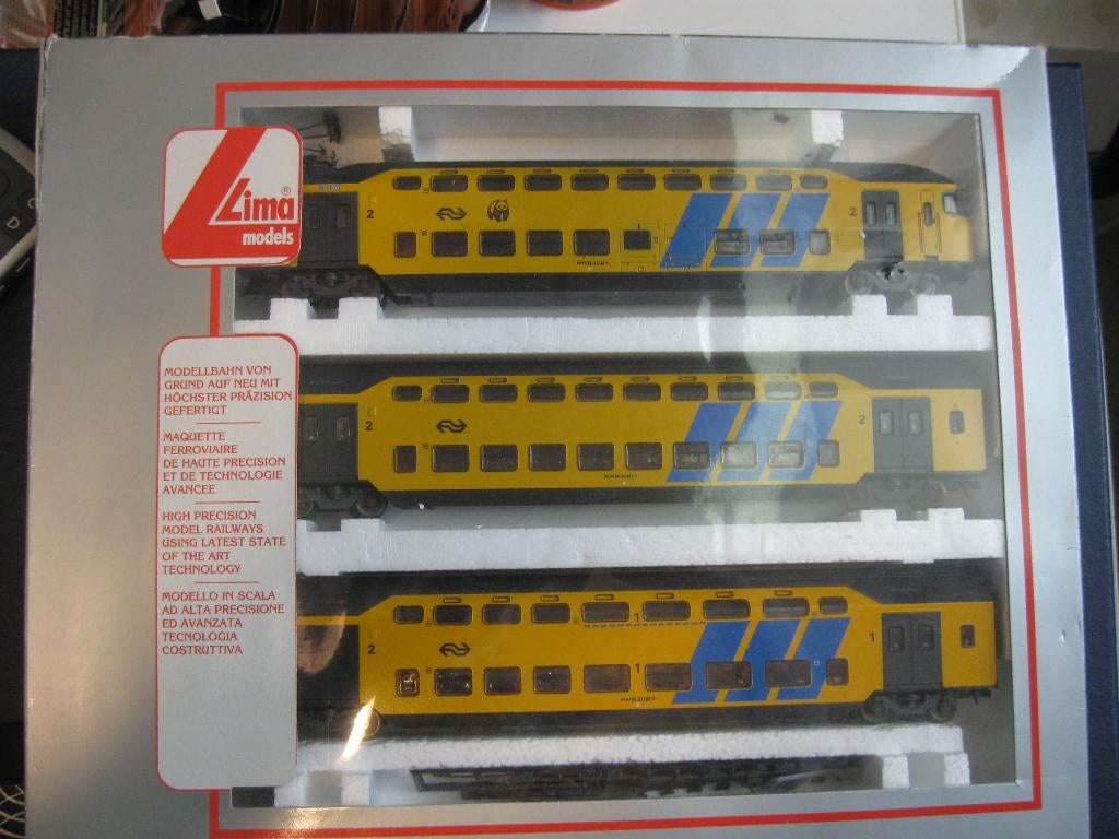 Modeltrein Ho; Lima Dubbeldekker met Roco 1600 Loc., Hobby en Vrije tijd, Modeltreinen | H0, Treinset, Gelijkstroom, Analoog, Ophalen of Verzenden