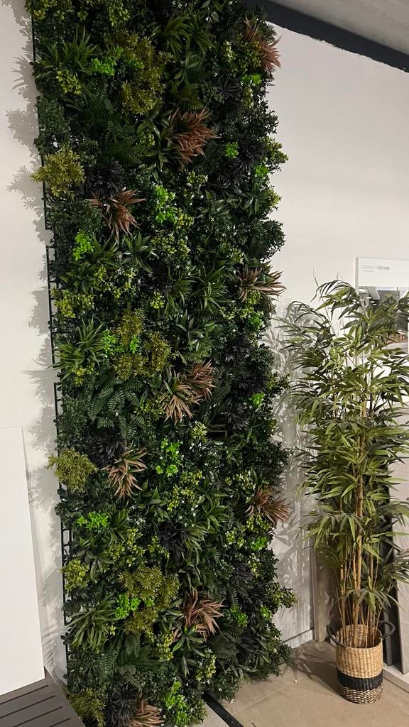 Kunstgroen wanddecoratie 100x100cm - Groene wand, Ophalen, Zo goed als nieuw, Binnen