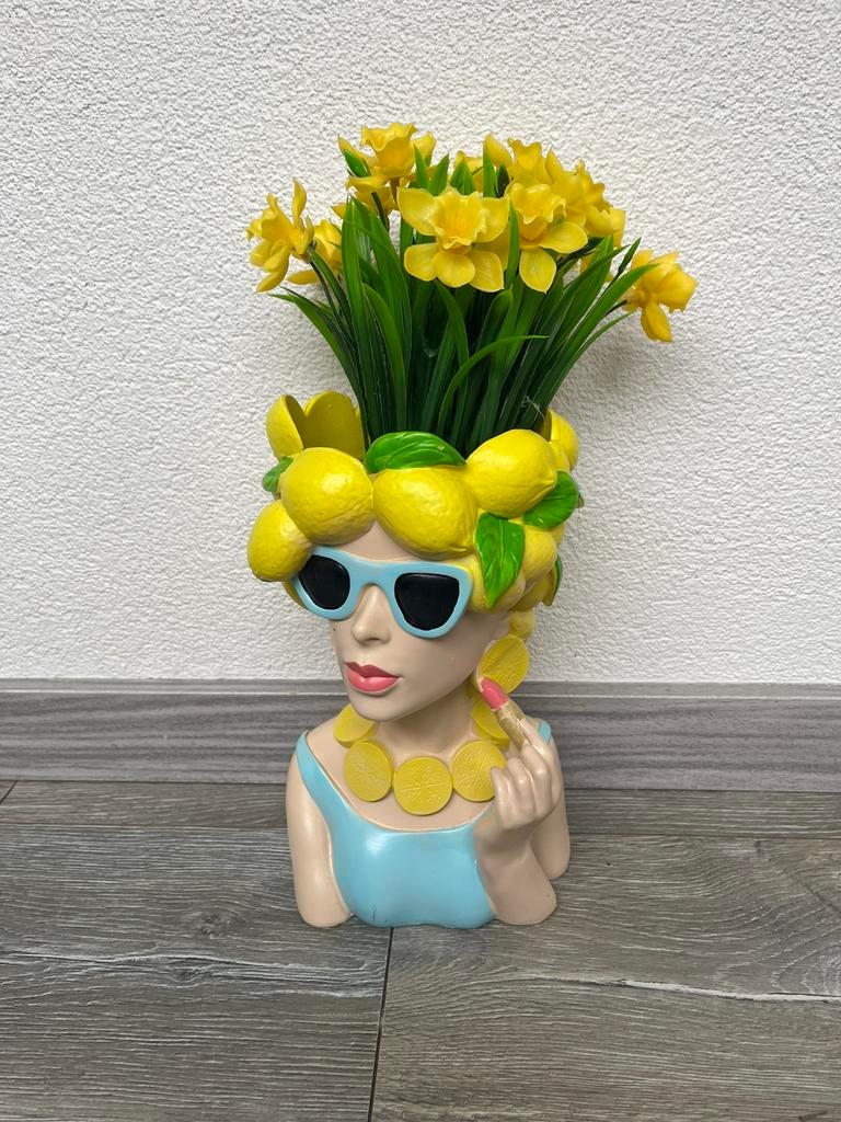 Vaas met kunstplant, Ophalen of Verzenden