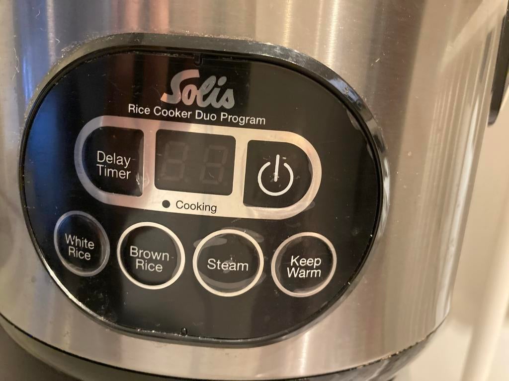 Solis Rijstkoker Duo Program met stoomfunctie, Ophalen of Verzenden, Zo goed als nieuw