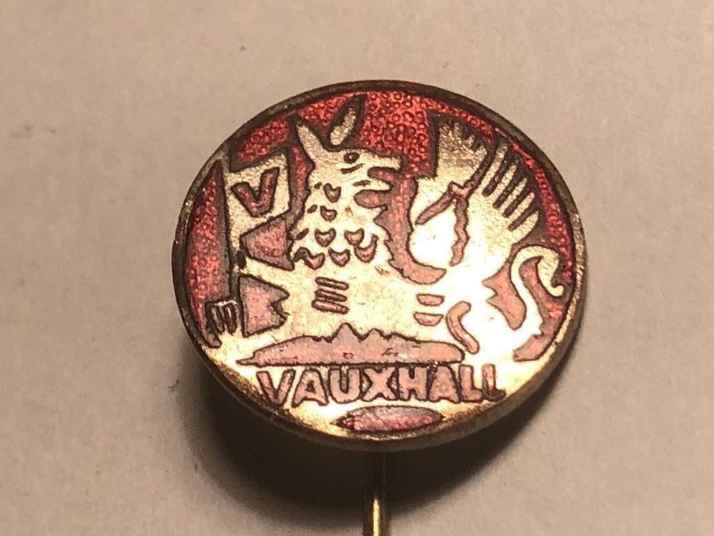 Emaille VAUXHALL AUTOMERK Speld., Verzenden, Zo goed als nieuw, Transport, Speldje of Pin