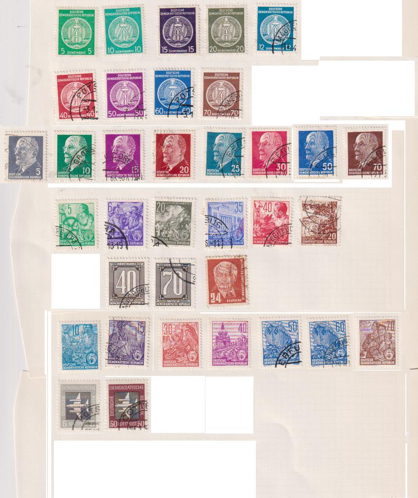 DDR Diverse postzegels, Verzenden, Gestempeld, Overige thema's