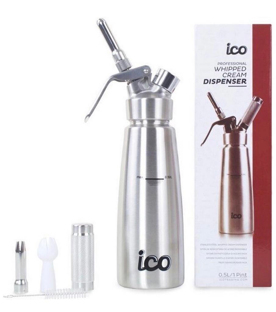 Professionele Slagroom Spuit - ICO 0.5L RVS, Ophalen of Verzenden, Nieuw
