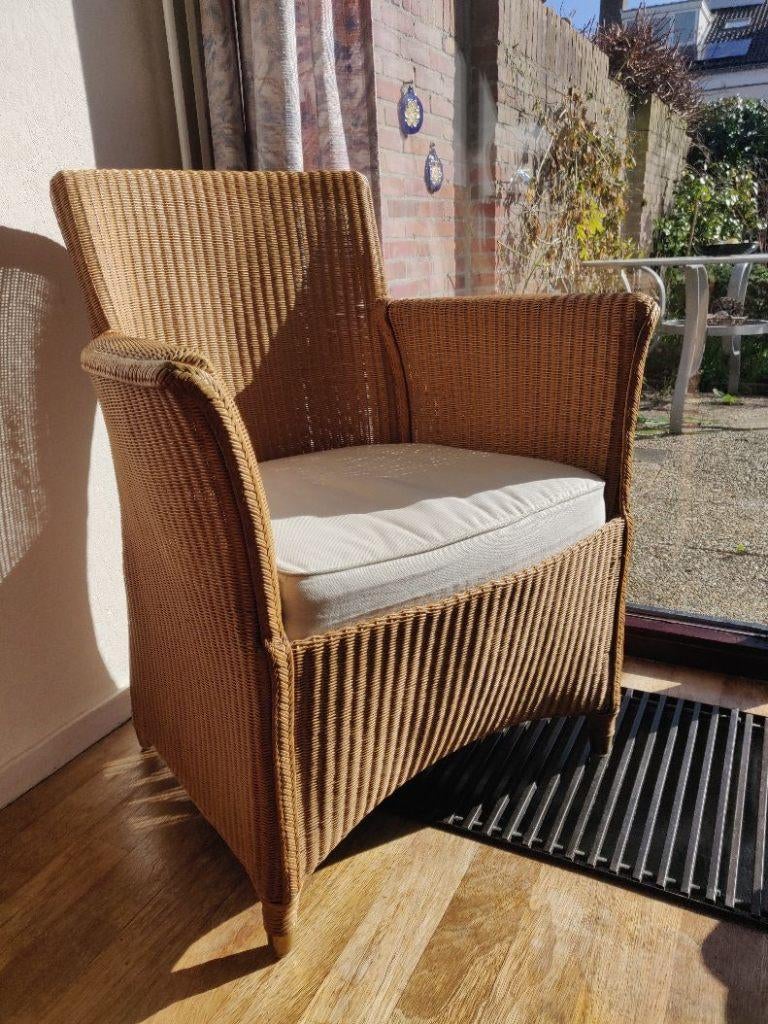 Lloyd Loom fauteuil z.g.a.n., Huis en Inrichting, Fauteuils, Ophalen, Overige materialen, 75 tot 100 cm, Zo goed als nieuw
