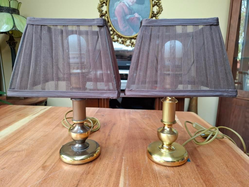 2 Herda tafellampen Hollywood regency stijl, Ophalen of Verzenden