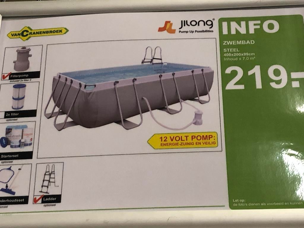 Zwembad met pomp, ladder en voetenbadje - Z.G.A.N., Tuin en Terras, Zwembaden, Ophalen, Gebruikt, 200 tot 300 cm, 80 tot 120 cm