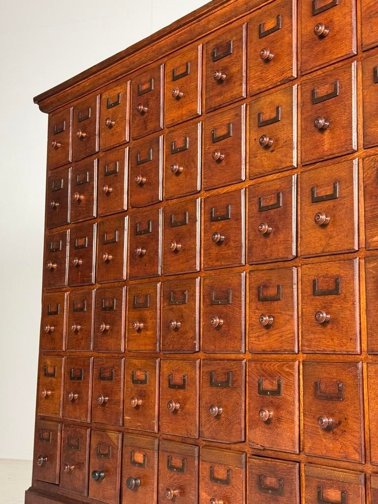 Apothekerskast ladekast eiken antiek, Ophalen, Gebruikt, 5 laden of meer, Minder dan 100 cm