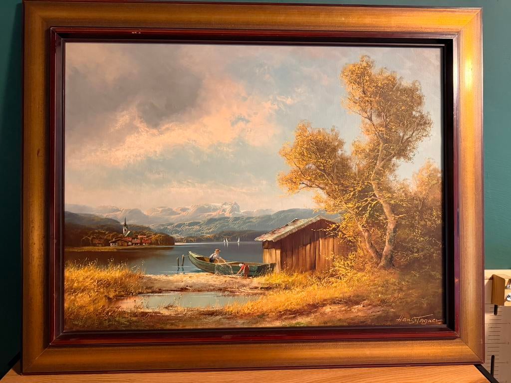 Schilderij Hans Wagner, Antiek en Kunst, Ophalen