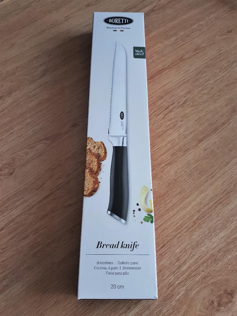 Boretti broodmes, Huis en Inrichting, Keuken | Bestek, Nieuw, Ophalen of Verzenden, Rvs of Chroom, Vaatwasserbestendig