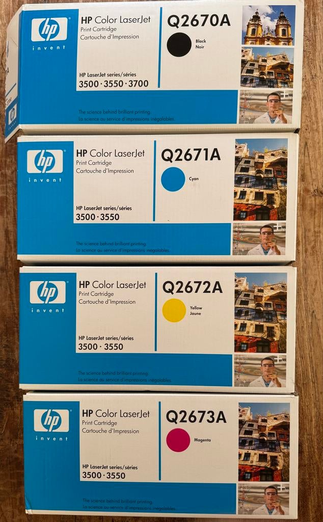 HP Color LaserJet Q2670A, Q2671A, Q2672A, Q2673A cartridges, Ophalen, Nieuw, Toner