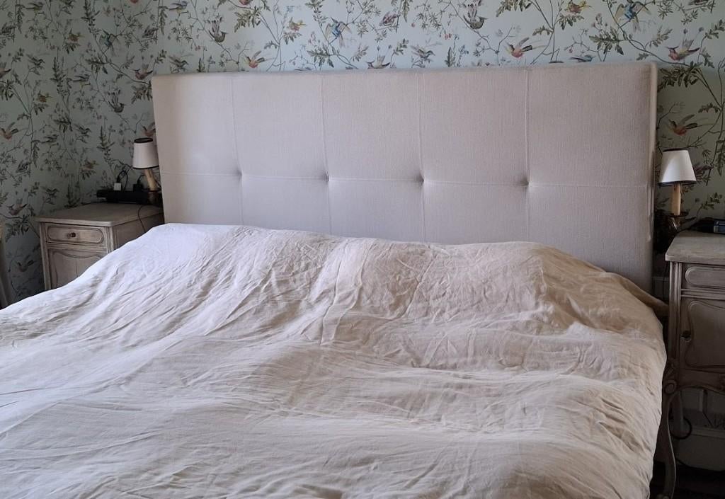 Merens boxspring 180x210 handgemaakt in goede staat, Ophalen, Gebruikt, 210 cm, Tweepersoons