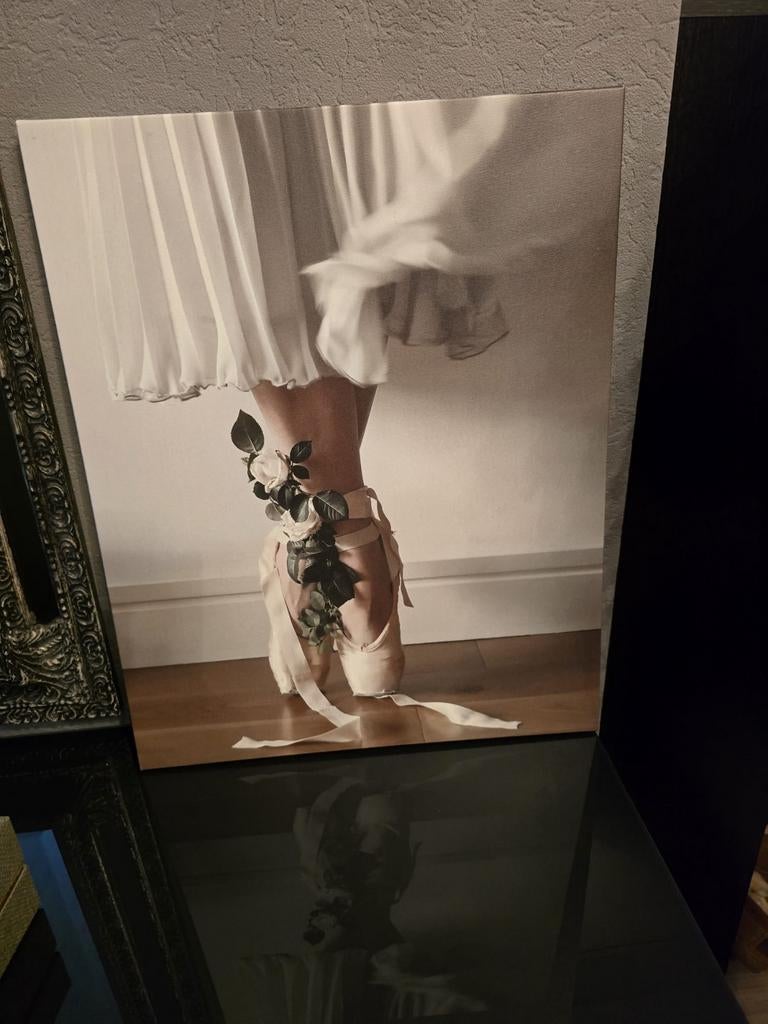 Schilderij op doek ballerina, 40 cm x 50 cm., Ophalen of Verzenden