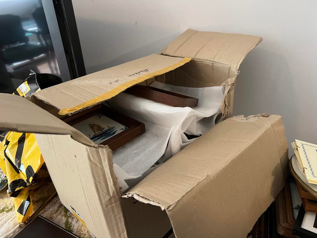 (25 stuk) ingelijste tegels van Koninklijke Tichelaar Makkum, Antiek en Kunst, Ophalen of Verzenden