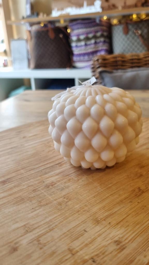 Paraffinevrije Kaars Granaatappel Geur, Wit, Nieuw, Ophalen of Verzenden, Kaars