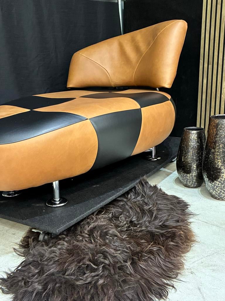 Leolux Kikko fauteuil in Rancho leer - Zo goed als nieuw, Ophalen, Leolux, 100 tot 125 cm, .