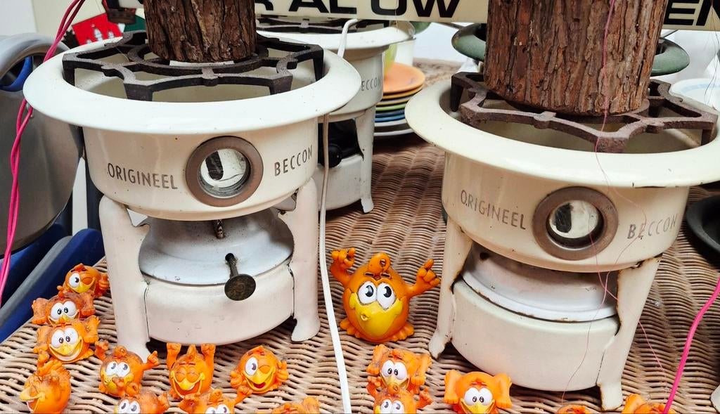 8x emaille petroleumstel, Haller en Beccon, Ophalen