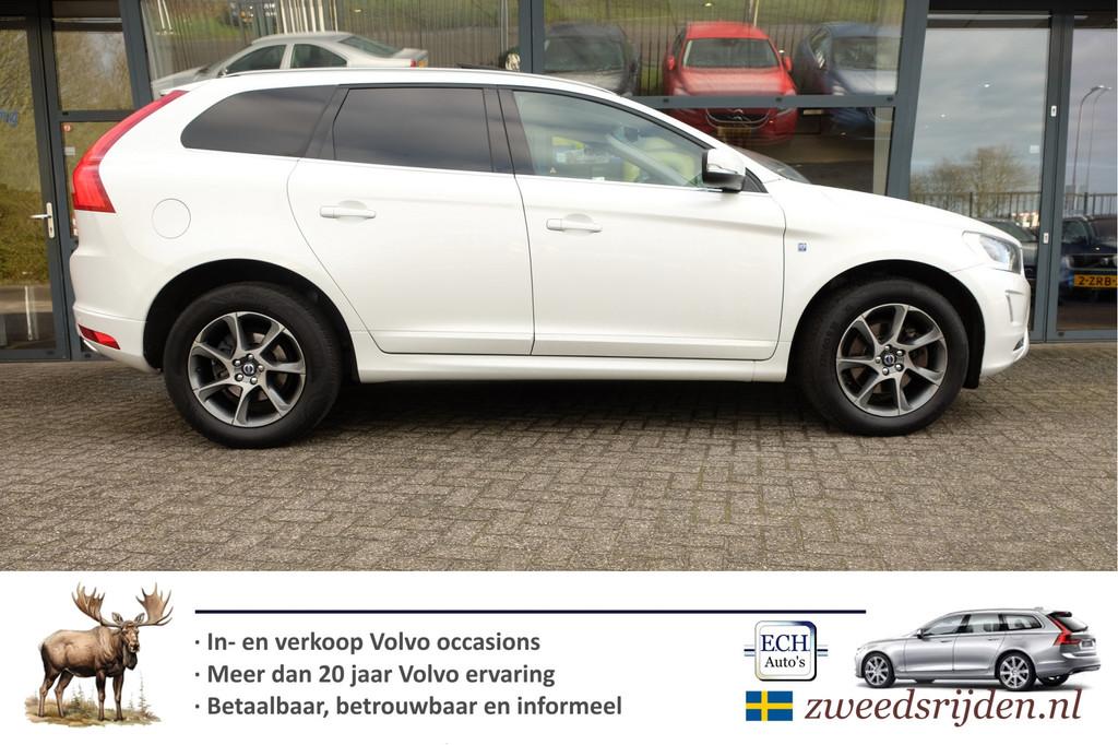 Volvo XC60 2.0 D3 150 pk Aut. Ocean Race, Panoramdak, Leer, 4 cilinders, Wit, Leder, Bedrijf