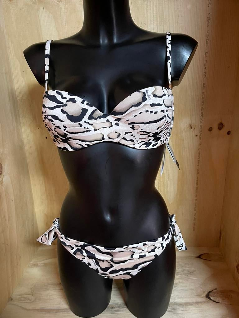 Andres sarda bikini maat 80b strik slip 40 kan strapless, Verzenden, Nieuw, Bruin, Bikini