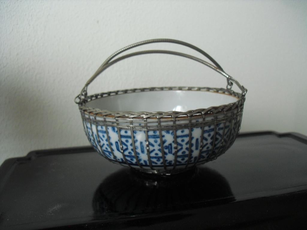 oud Chinees Japans kom kommetje schaaltje zilver ? 11 cm, Ophalen of Verzenden