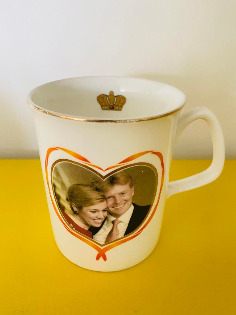 Maxima en Alexander huwelijk beker goede staat, Verzamelen, Koninklijk Huis en Royalty, Ophalen of Verzenden, Zo goed als nieuw