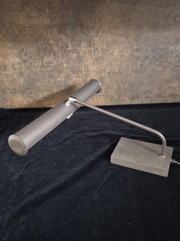 Pianolamp - Orgellamp - Metaal - Leeslamp - Bruin - 41cm Br., Ophalen of Verzenden, Gebruikt, Metaal, Minder dan 50 cm