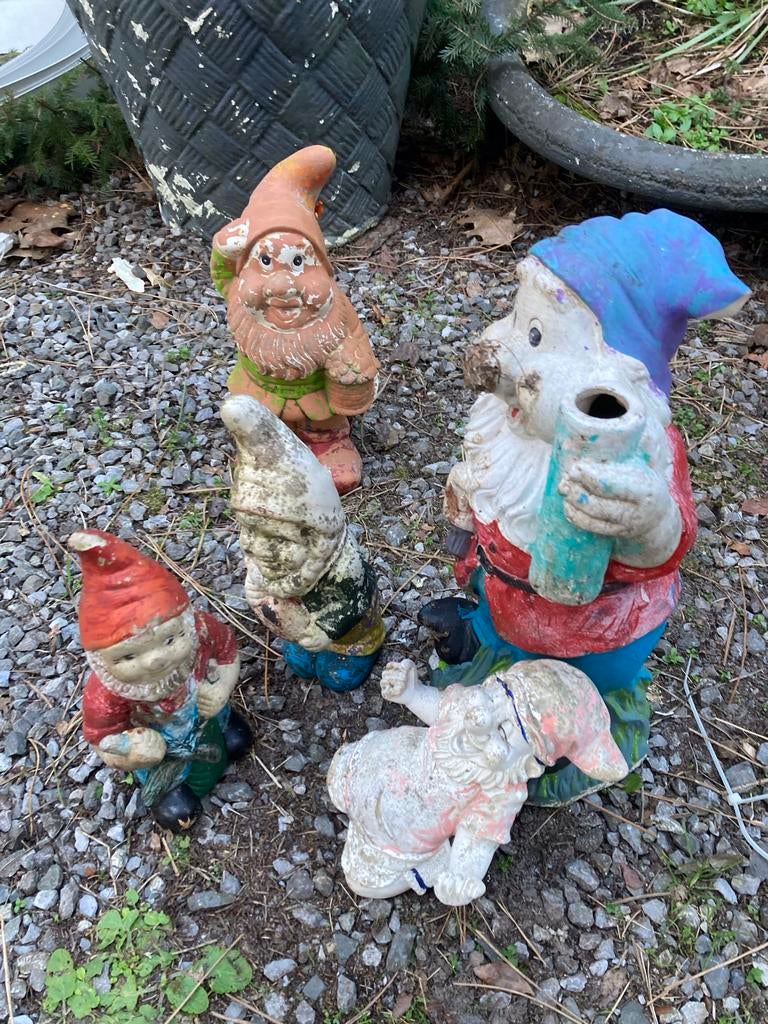 Oude tuinkabouters, Tuin en Terras, Tuinbeelden, Ophalen of Verzenden, Gebruikt, Overige materialen, Tuinkabouter