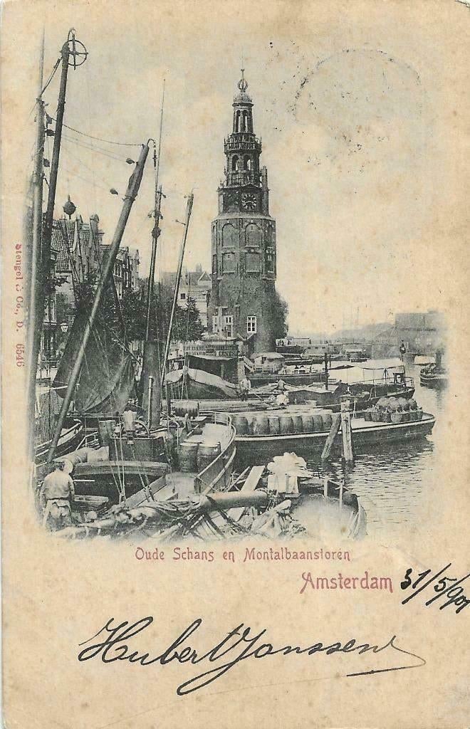 AK Amsterdam - Oude Schans en Montelbaanstoren, Verzenden, Voor 1920, Gelopen, Noord-Holland