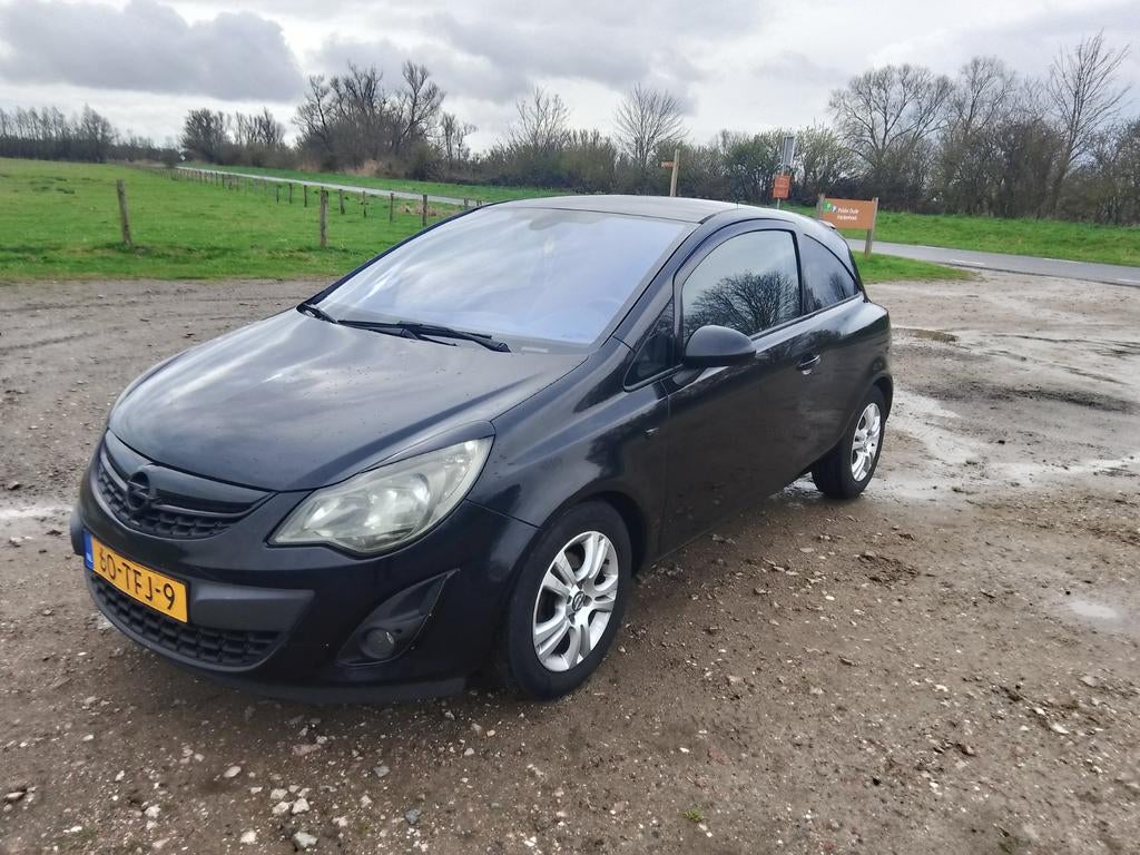 Opel Corsa 1.3 Cdti 70KW 3D 2012 APK 02-27! SPORT UITVOERING, Voorwielaandrijving, 1063 kg, Leder en Stof, Zwart