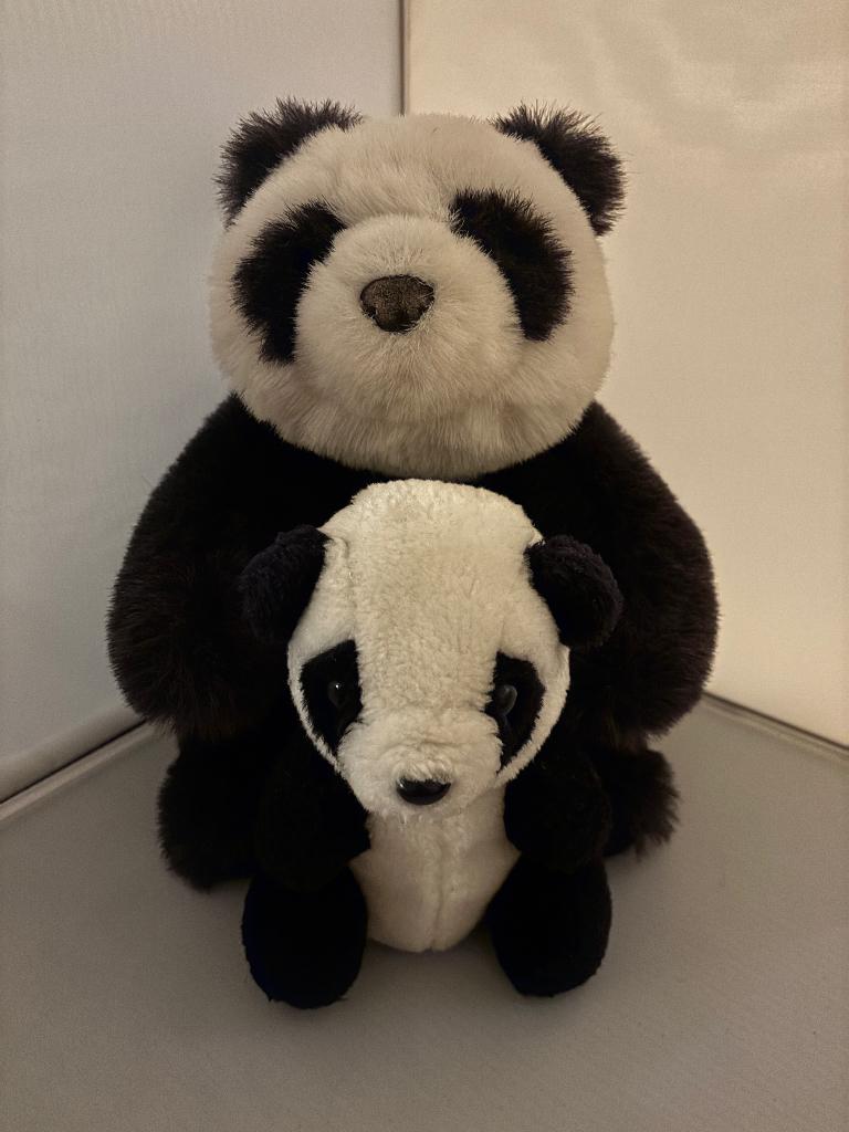 Twee panda knuffels groot Gund middel merkloos, Ophalen, Zo goed als nieuw, Overige typen