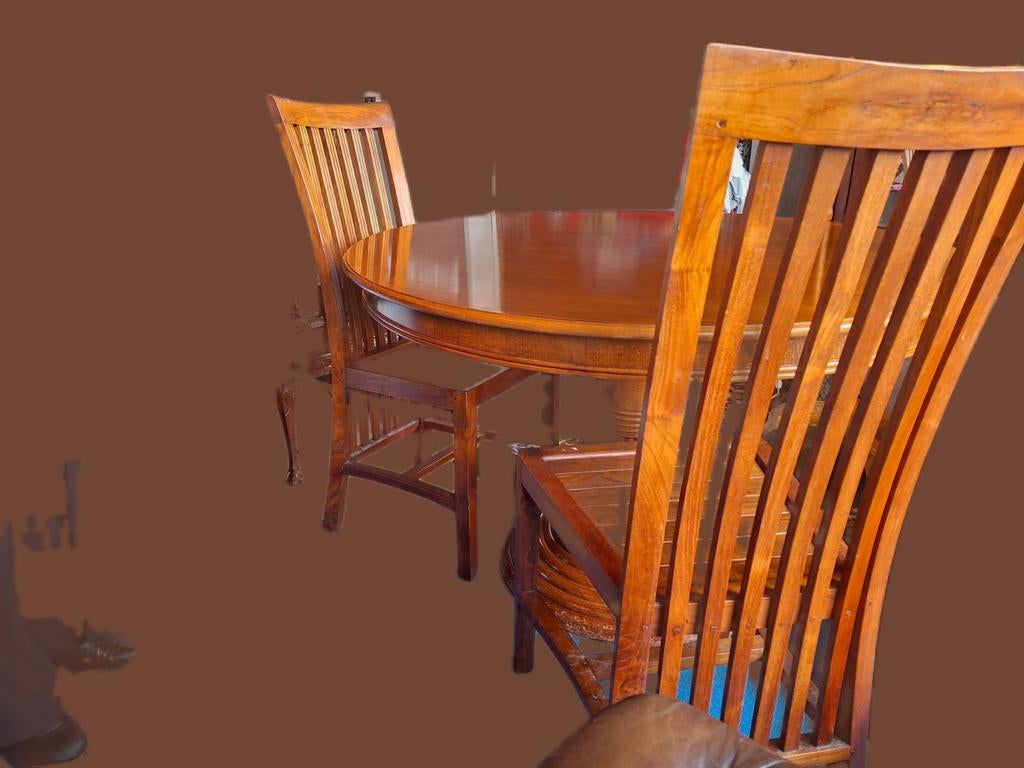 Mahonie houten tafel Rond, Ophalen