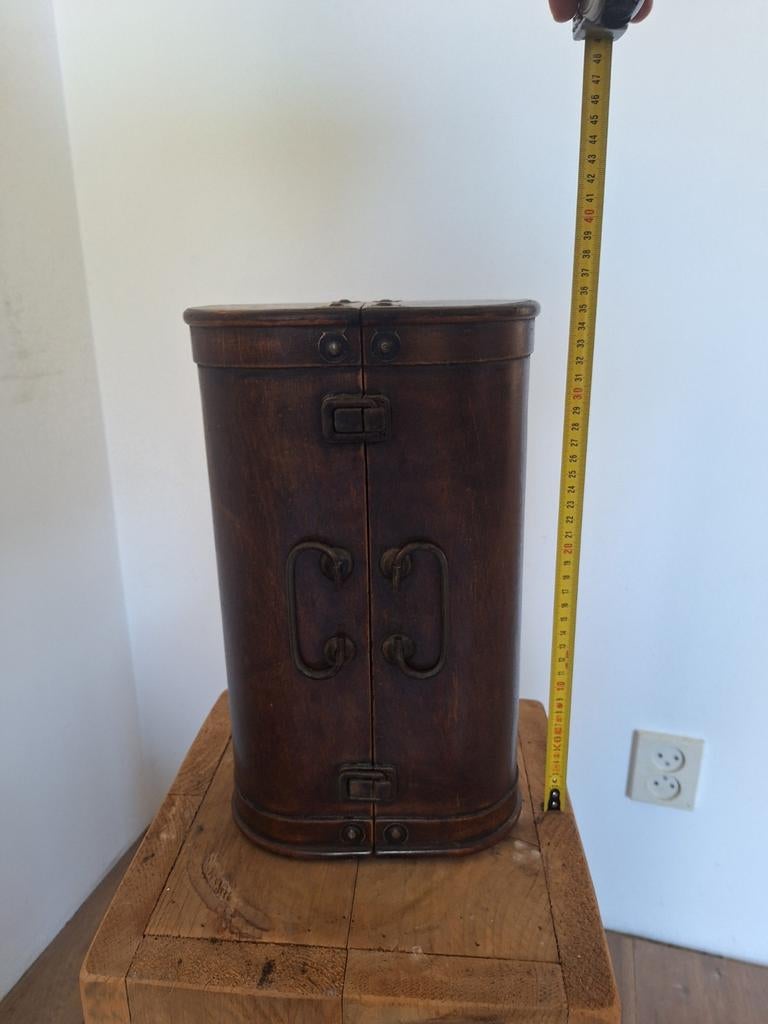 Vintage wijn kado display, Huis en Inrichting, Woonaccessoires | Kisten, Minder dan 50 cm, Gebruikt, Minder dan 50 cm, Ophalen of Verzenden